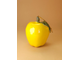 Яблоко с листом (желтое)