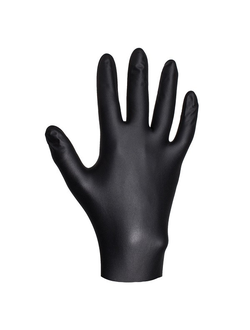 Перчатки нитриловые нескользящие черные JSN8 100шт(50пар) Jeta Safety