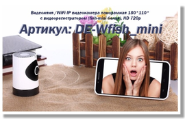 Артикул: DE-Wfish_mini - панорамная WiFi видеокамера