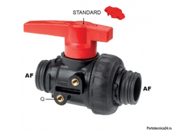 Кран 2х ходовой AF5; тип ручки LL; крепление TYPE 1; поток ON/OFF