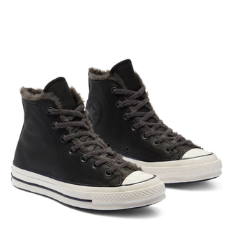 Зимние Кеды Converse Chuck 70 Cozy Club Almost Black