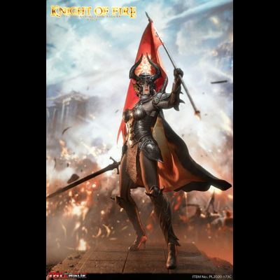 Рыцарь Пламени в черном - Коллекционная ФИГУРКА 1/6 scale Knight of Fire - Black  (PL2020-173C) - TBLeague