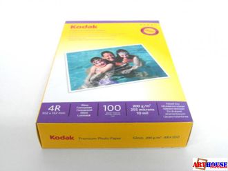 Фотобумага 4R (10,2х15,2) глянцевая 200г/м2 100л KODAK