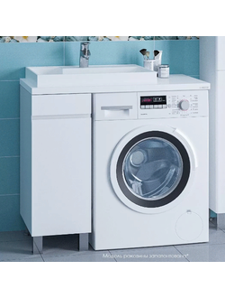 Раковина над стиральной машиной Юпитер 90х50 с напольной тумбой Санта Марс 29 L