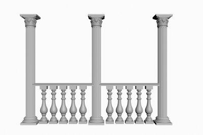 балюстрада балясин BL-016 с колоннами