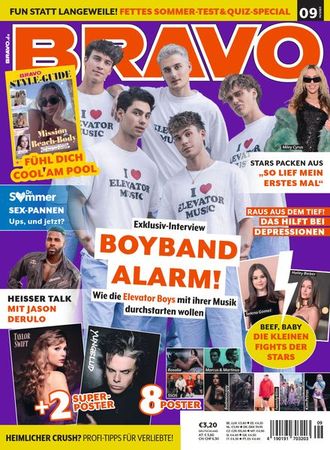 Bravo Magazine Issue 9 2023 Elevator Boys, Jason Derulo, Miley Syrus, Selena Gomez, Hailey Bieber,