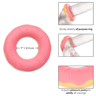 Эрекционное кольцо-бампер в форме пончика Naughty Bits Dickin’ Donuts Silicone Donut Cock Ring