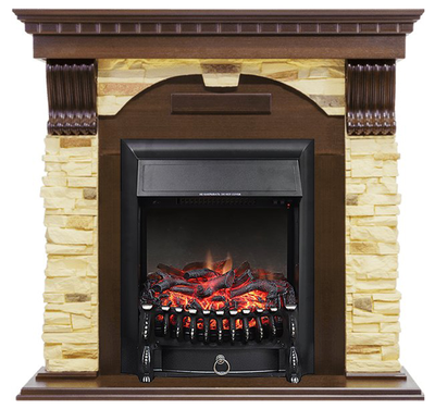 Электрокамин Dublin AO сланец с очагом Fobos RC