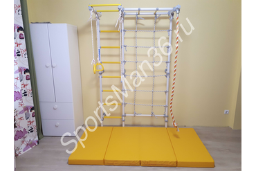 ШВЕДСКАЯ СТЕНКА ROMANA KARUSEL S7, цвет "Белый Прованс", крепление пристенное