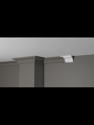 Потолочный плинтус DECOR-DIZAYN DD05, из дюрополимера, под покраску, ударопрочный, 2 метра