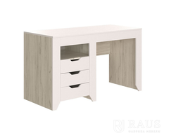 Детская БУКВА - Стол письменный / Дуб Крафт Белый / Белый Софт