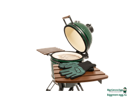 Перчатка-прихватка защитная зеленая, силикон+хлопок, BBQ (до 350°С)