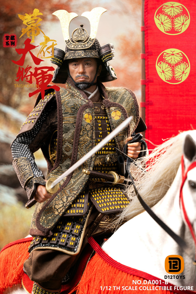 Дайме Ёси Торанага, делюкс версия - Коллекционная фигурка 1/12 SCALE Palm Collection Shogun DX Horse & Banner Edition (DA001B) - D12TOYS