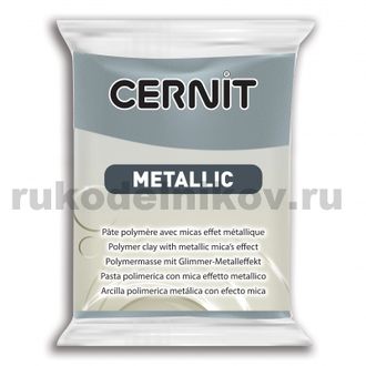 полимерная глина Cernit Metallic, цвет-steel 167 (сталь), вес-56 грамм