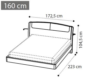 Кровать "Sinkro" 160х200 см (экокожа Castoro)