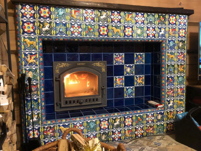 Лев цветной (керамическая плитка)