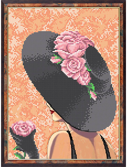 Шляпка с розочками, К4014