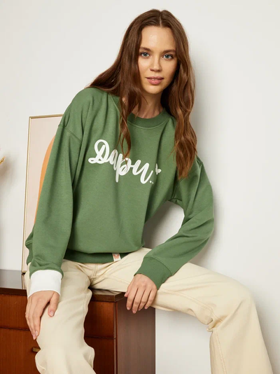 ЖЕНСКИЙ СВИТШОТ ОЛИВА "ДАРИ"