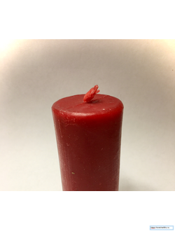 Свеча красная цилиндр 5 см (3 ч. горения).