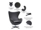 EGG CHAIR серый