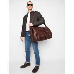 Кожаный саквояж Fabriano premium brown (арт. 4008-53)