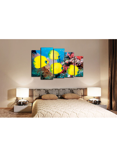 Модульная картина "Желтые рыбки"