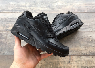 Кроссовки Nike Air Max 90 Black зимние