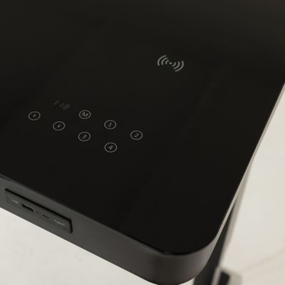 Умный стол 140×70 чёрный | закалённое стекло