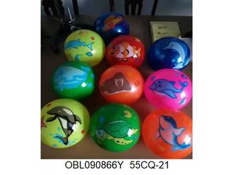 Мяч пластизоль в ассортименте 23 см  (артикул 55-21, 52, 55-26)