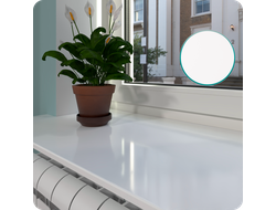Акриловый подоконник Pure white 800х150х12 мм.