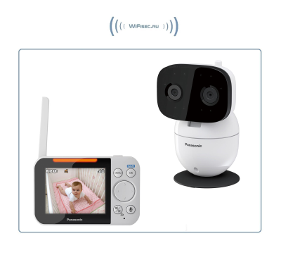 Видеоняня Panasonic KX-HN3001-X2. В комплекте монитор 3,5" и две поворотных видеокамеры, VGA