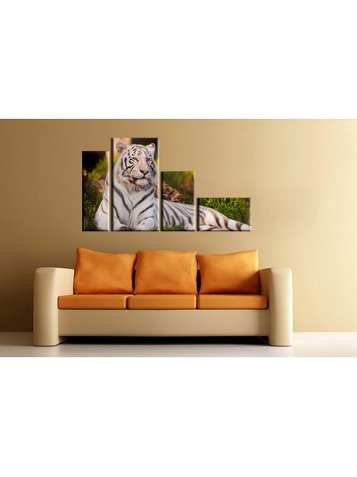 Модульная картина "Белый тигр"