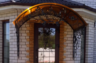 Козырек кованый фото - Арт 03