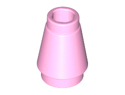 Cone 1 x 1 with Top Groove, Bright Pink (4589b / 4529243 / 6329300 / 6381793)