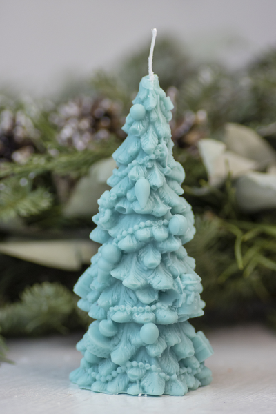 Свеча "Ёлка рождество" Бирюза