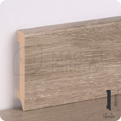 Плинтус деревянный ламинированный Дуб грей