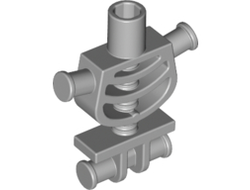 Torso Skeleton, Rounded Rib Cage and Thick Shoulder Pins, Light Bluish Gray (60115 / 6064022 / 6212086 / 6435715)