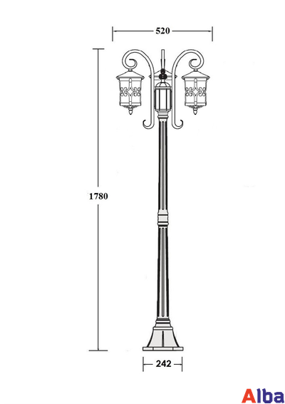 Frankfurt 15858B Парковый светильник