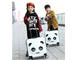 Детский чемодан 3D Панда чёрно-белый