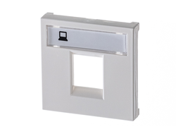 Накладка интернет розетки, 2 модуля, белая - ABB - Zenit - N2218.1 BL - 2CLA221810N1101