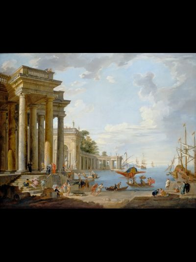 Картина обогреватель, репродукция Джованние Панини Сцена на берегу