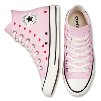 Кеды Converse Chuck 70 Embroidered Lips Pink розовые женские