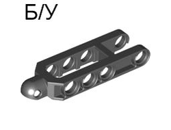 ! Б/У - Technic, Steering Arm 6.5 x 2 with Tow Ball Socket Rounded, Chamfered, Dark Gray (32195b / 4157393) - Б/У