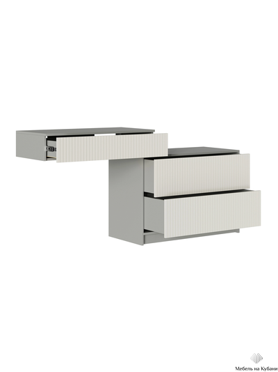 Селена КМ-001 Комод-консоль Шиншилла серая / Кварц грей софт