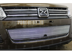 Защита радиатора Zotye T600 2016- (3 частей) chrome верх