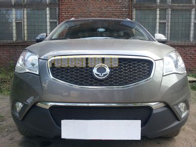 Защита радиатора Ssang Yong Actyon (C200) 2010-2013 black верх