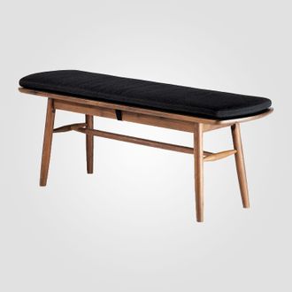 BRIGHTON BENCH BLACK LEATHER Скамейка интерьерная