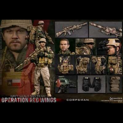 Полевой медик, операция "Красные крылья" - Коллекционная ФИГУРКА 1/6 Operation Red Wings - NAVY SEALS SDV TEAM 1 Corpsman (78084) - DAMTOYS