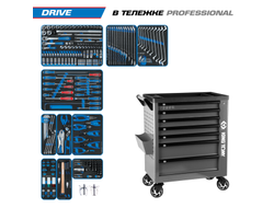 Набор инструментов 251 предмет, "DRIVE", в серой тележке KING TONY 9G38-251MRVG