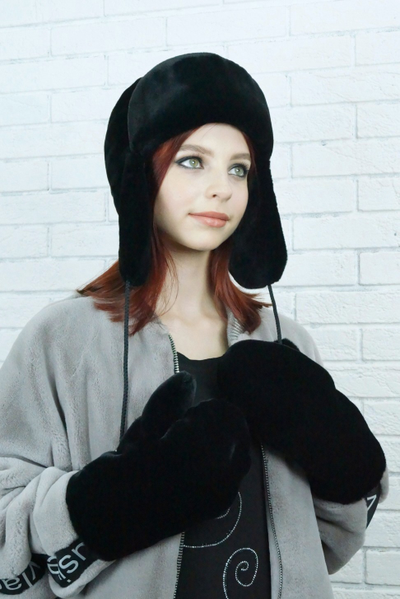 Ушанка "Каникулы" цвет черный